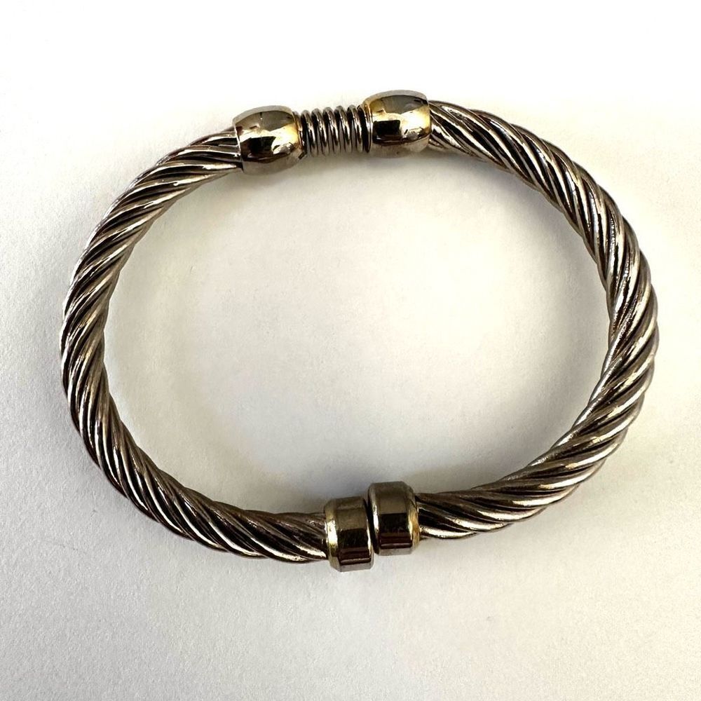 Silver tone bangle bracelet